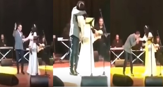بالفيديو.. قبلات وأحضان شيرين وحسام حبيب في أول غناء مشترك بعد الزواج