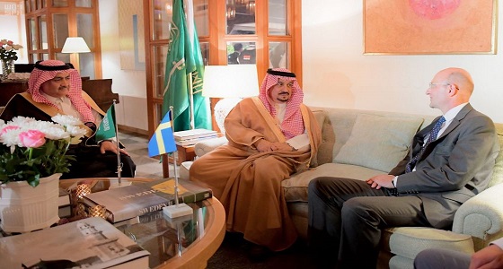 أمير منطقة الرياض يحضر حفل سفارة مملكة السويد
