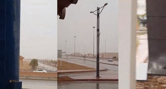 بالفيديو.. أمطار على منطقة الرياض
