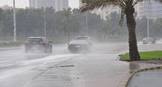 أمطار رعدية مصحوبة بزخات برد على عدة مناطق بالمملكة