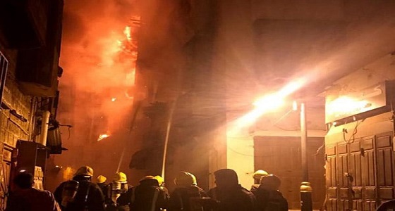 اندلاع حريق كلي لمنجرة في جدة