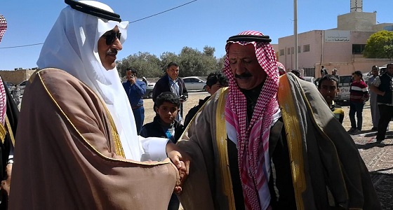 بالصور.. السفير السعودى لدى الأردن يقدم واجب العزاء لقبيلة الحويطات بمعان