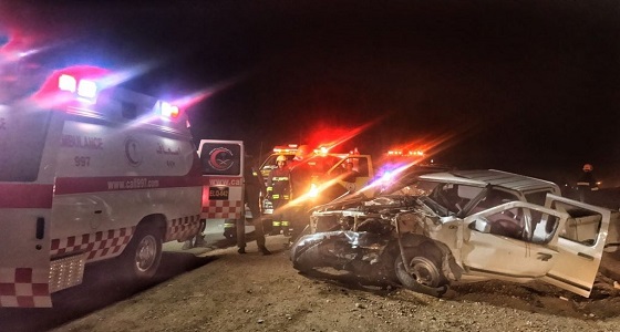 مصرع 3 أشخاص وإصابة آخر في حادث تصادم بالطائف