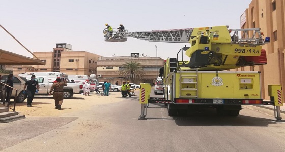 بالصور.. مدني الأحساء ينقذ 3 أطفال من حريق في مبنى سكني
