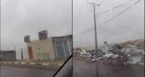 بالفيديو.. عاصفة ماكونو تصل إلى خرخير بالأمطار