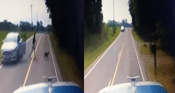 بالفيديو.. امرأة تنجو من الموت في اللحظة الأخيرة