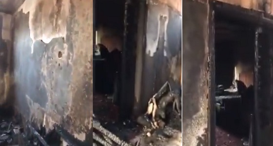 بالفيديو.. بسبب شاحن جوال.. الدفاع المدني يخمد حريقا في شقة سكنية برنية