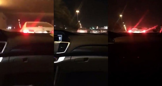 بالفيديو.. قائد مركبة متهور يتفاجأ بالمرور السري