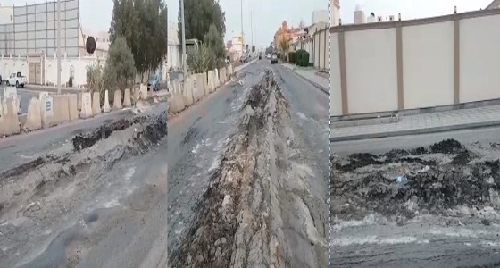 بالفيديو والصور.. ” صدى ” توثق تهالك طبقة أسفلت في جدة