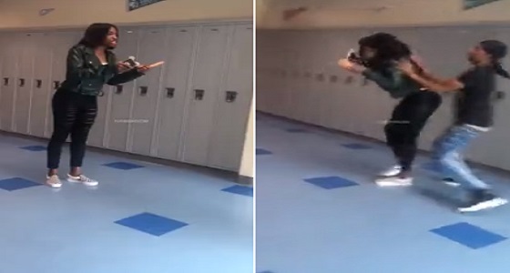 بالفيديو.. شاب يصفع فتاة داخل المدرسة