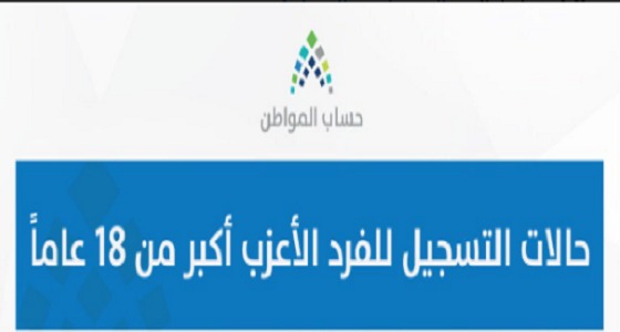 انفوجراف.. حالات التسجيل بحساب المواطن للفرد الأعزب الأكبر من 18 عاما