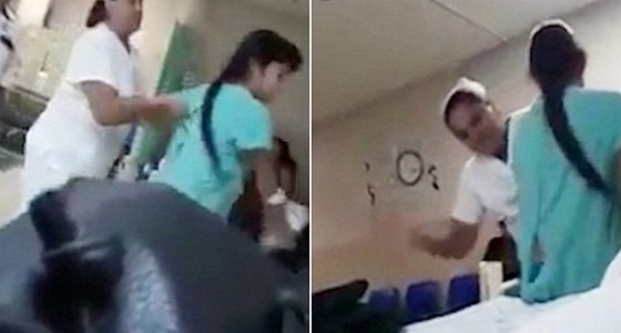 فيديو صادم لممرضة تضرب طفلة بعنف وتجبرها على الجلوس على السرير