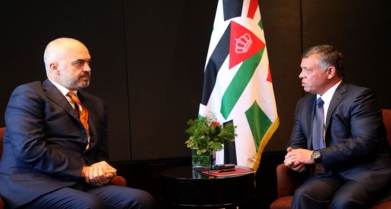 العاهل الأردني يتلقى اتصالاً هاتفيًا من رئيس الوزراء الألباني