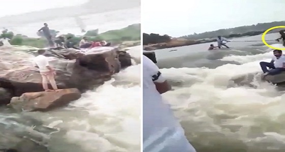 بالفيديو.. لحظة غرق رجل أثناء نزهة مع عائلته