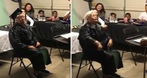 بالفيديو.. مُسنة سبعينية تحتفل بعد نجاحها في المرحلة المتوسطة