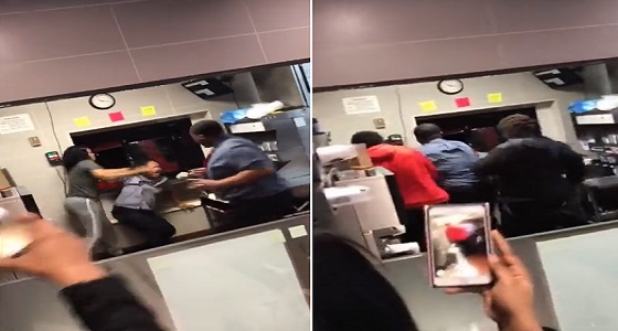 بالفيديو.. مشاجرة عنيفة بين عاملتين داخل مطعم