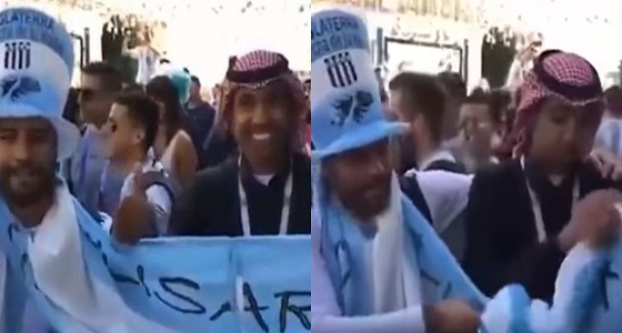 بالفيديو.. معاقبة مسؤول أرجنتيني بسبب &#8221; مزحة &#8221; مع مشجع سعودي