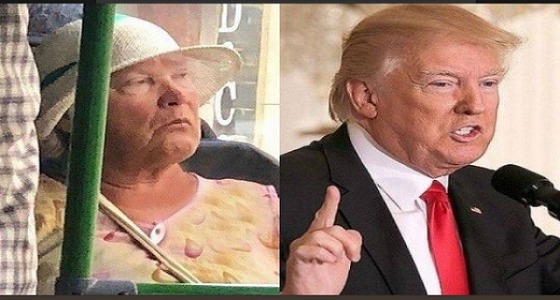 ” صورة ” تبرز الشبه الكبير بين ترامب وامرأة مسنة