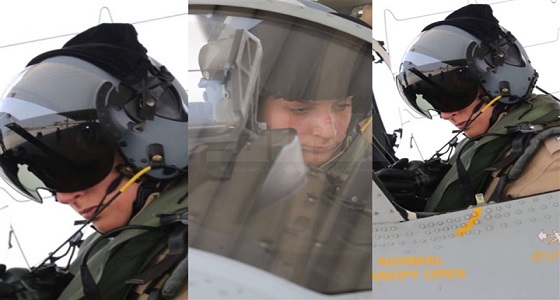 بالصور.. في حدث تاريخي.. أميرة بحرينية تحلق بطائرة عسكرية