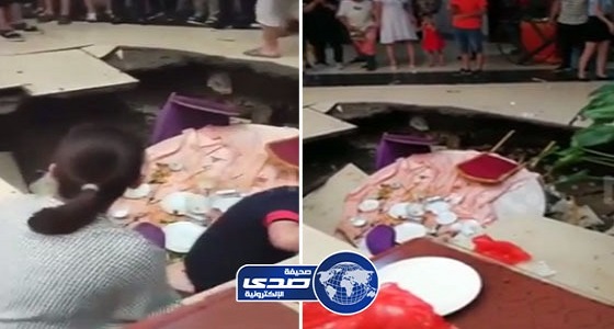 بالفيديو.. إصابة 6 أشخاص إثر إنهيار مفاجئ لأرضية فندق خلال زفاف عروسين