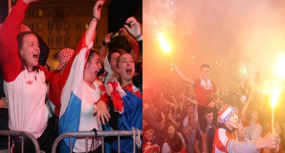بالفيديو والصور..فرحة هستيرية تسيطر على جماهير كرواتيا بعد التأهل