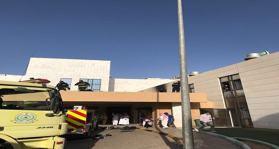 بالصور.. حريق في مستشفى رفحاء المركزي وإخلاء المرضى