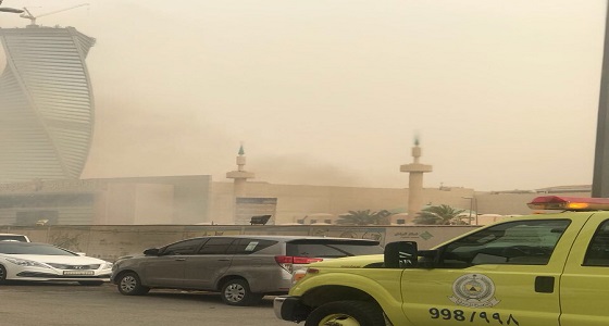 بالصور.. اندلاع حريق جزئي في محطة قطار الرياض