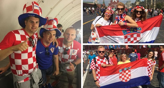 بالفيديو والصور.. احتلال كرواتي لموسكو قبل نهائي كأس العالم بساعات