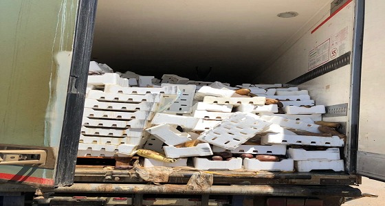 التحفظ على ” براد ” يحمل 5 أطنان من الخضروات الفاسدة بتبوك