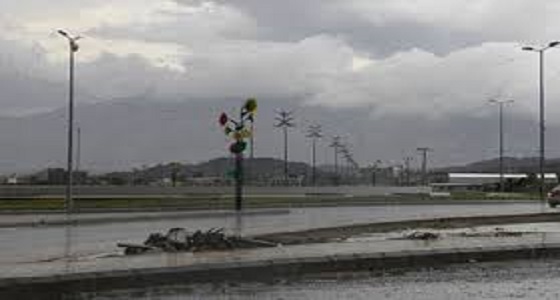 هطول أمطار غزيرة على جازان