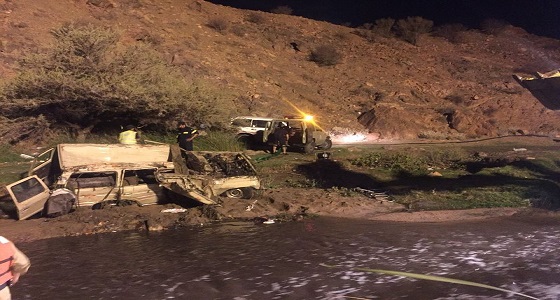 بالصور.. أمطار الطائف تودي بحياة شخصين غرقا بعد انقلاب مركبتهما