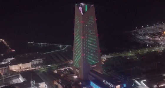 بالفيديو .. صور ولي العهد وعلم المملكة تزين أبراج الكويت