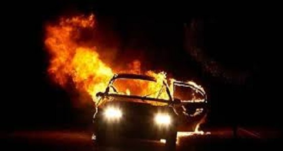 إصابات في حادث اشتعال مركبة على طريق الطائف-الرياض