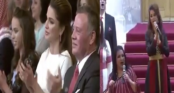 بالفيديو.. سميرة توفيق تعيد ذكريات الماضي أمام ملك الأردن