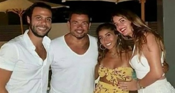 أول صورة لمحمد إمام وعروسه من شهر العسل برفقة عمرو دياب ودينا الشربيني