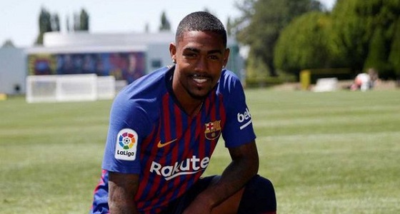برشلونة يعلن غياب مهاجمه ” مالكوم ” لإسبوع بسبب إلتواء بالكاحل