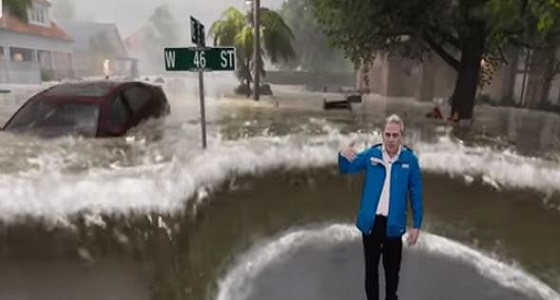 ” الإبداع في التغطية ” .. إعصار فلورنس يسقط قناة في فخ الانتقادات