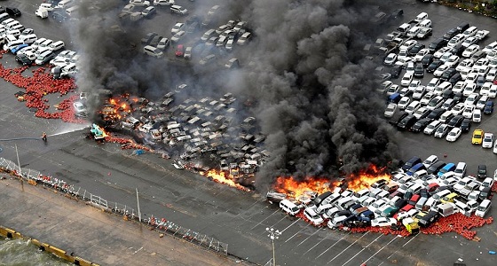 بالفيديو والصور.. إعصار &#8221; جيبي &#8221; باليابان يحرق 100 سيارة
