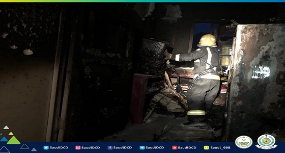 اندلاع حريق بغرفة في منزل بنجران