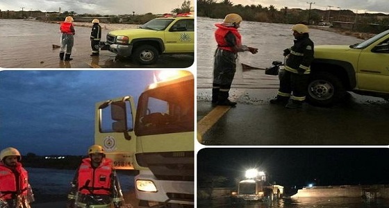 مدني الباحة يباشر عدد من حالات الإنقاذ والإخلاء جرّاء الأمطار التي شهدتها المنطقة
