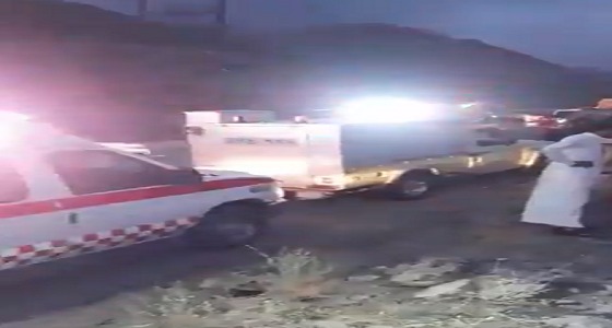 بالفيديو والصور.. إنقلاب سيارة  أمنية  أسفل طريق حبس