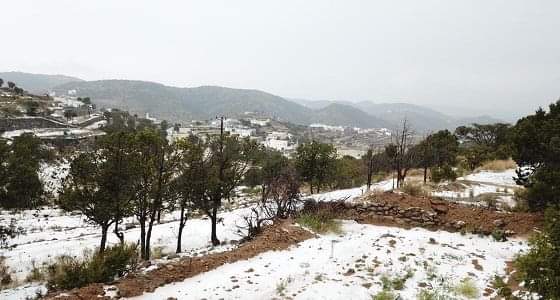 بالصور.. استمرار هطول الأمطار في عسير.. والثلوج على السودة