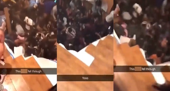 بالفيديو.. إصابة 30 شخصا بعد انهيار أرضية قاعة احتفال