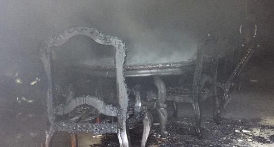 بالصور.. اندلاع حريق بمنزل في حي الضباط بنجران