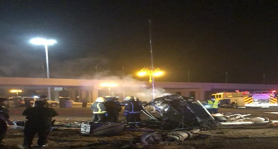 بالفيديو.. احتراق سيارة على طريق عمّان ” دوار السنابل ” بتبوك