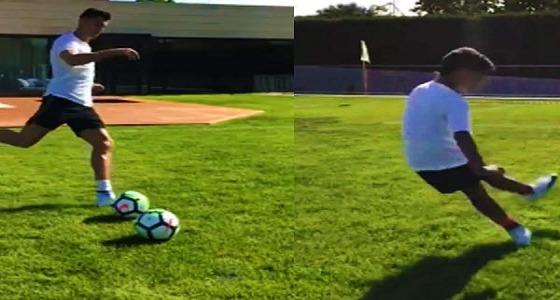 بالفيديو.. جونيور رونالدو يحرز هدفين رائعين على طريقة أبيه