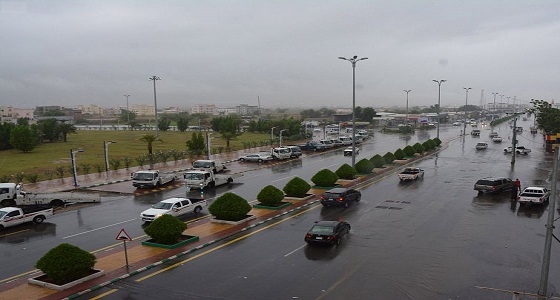 أمطار على محافظة محايل