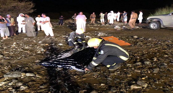 بالصور.. وفيات و93 حادثا بالباحة ومحافظاتها بسبب الأمطار