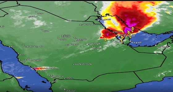 بالصور.. &#8221; الحصيني &#8221; : سحب ممطرة ممتدة من الشمال الغربي إلى الجنوب
