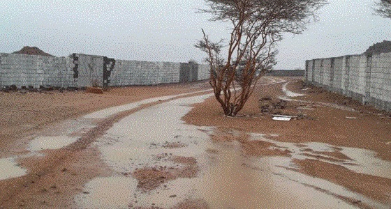 أمطار غزيرة تغرق شوارع ينبع